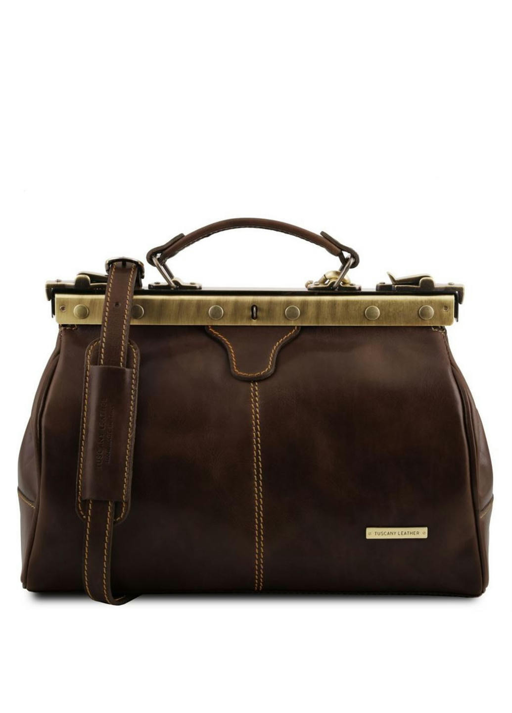 Кожаная сумка саквояж Michelangelo TL10038 (Темно-коричневый) Tuscany Leather (257656817)