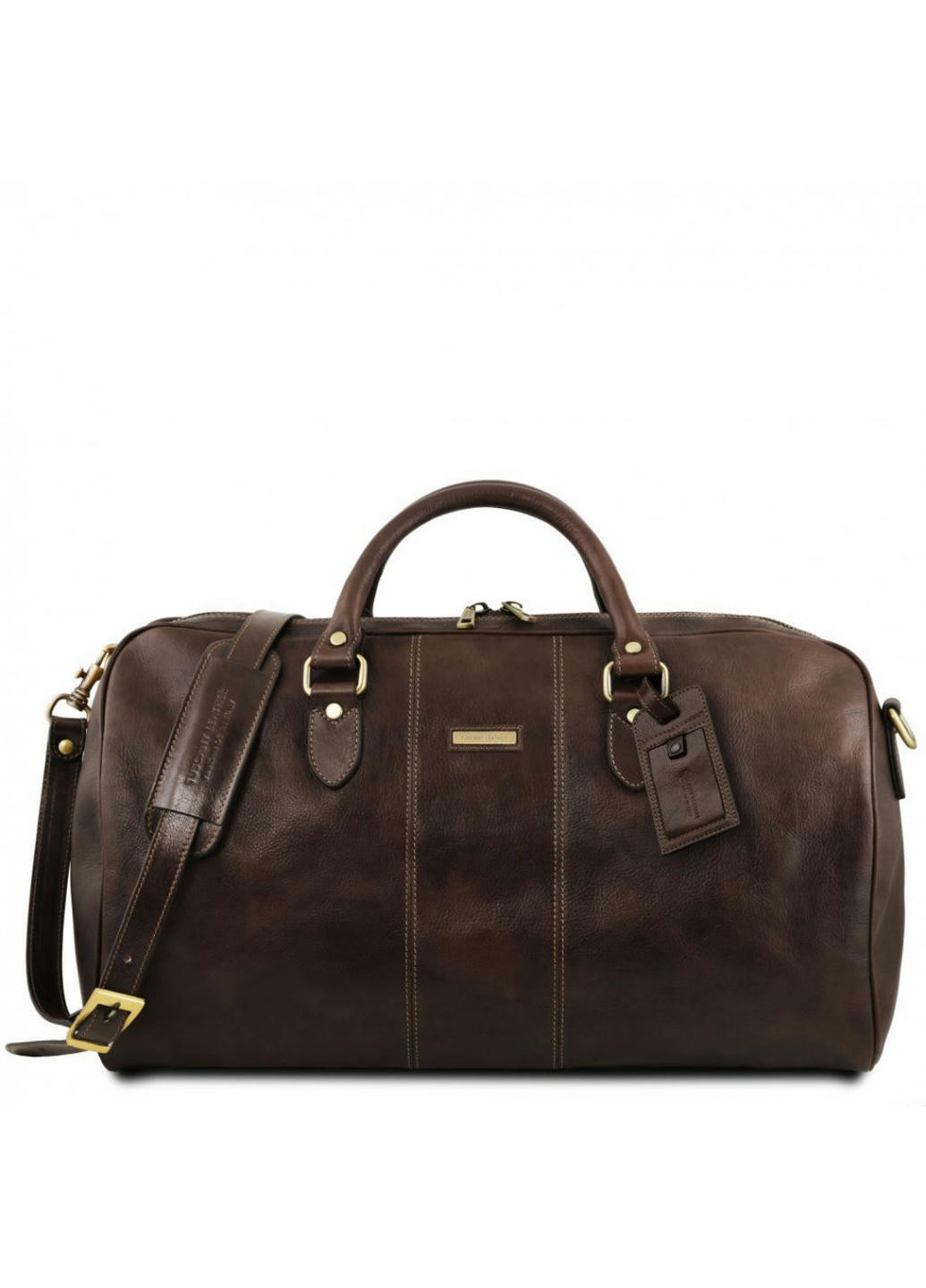 Lisbona Дорожная кожаная сумка-даффл - Большой размер Tuscany TL141657 (Темно-коричневый) Tuscany Leather (257657124)