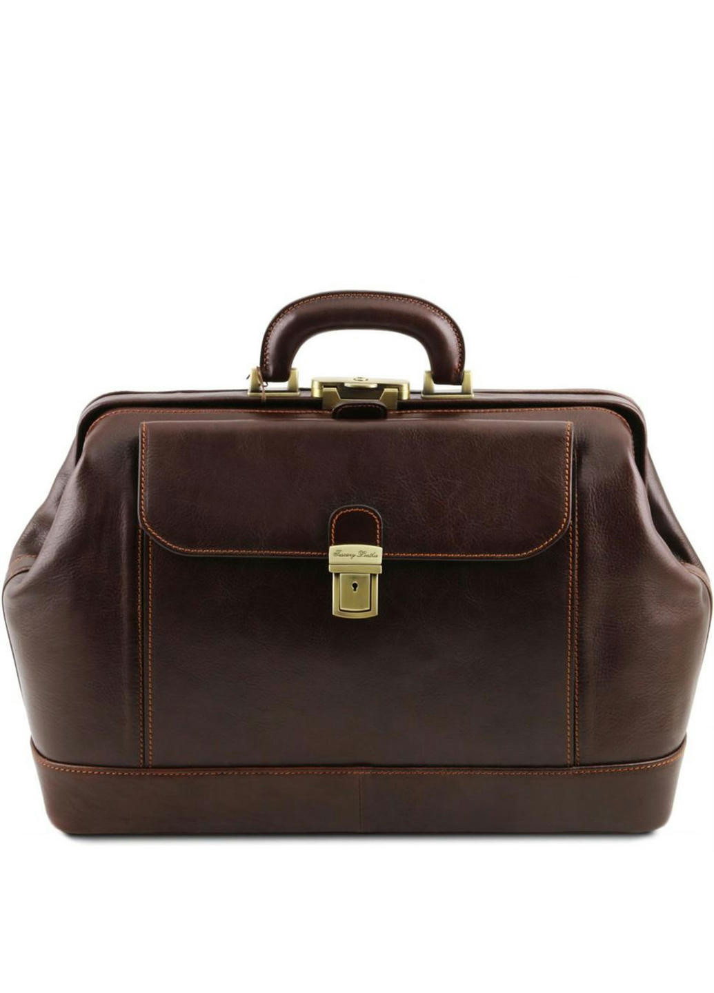 TL142072 Leonardo - шкіряна докторська сумка саквояж від Tuscany (Темно-коричневий) Tuscany Leather (257657621)