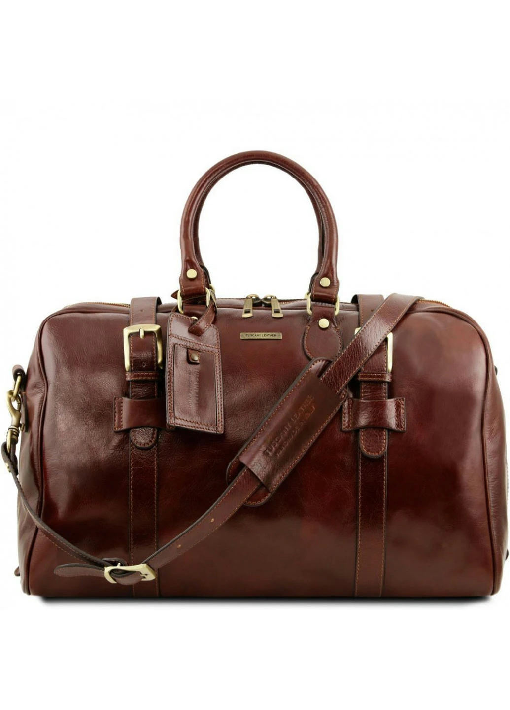Шкіряна сумка з пряжками - Великий розмір Tuscany TL141248 Voyager (Коричневий) Tuscany Leather (257656900)
