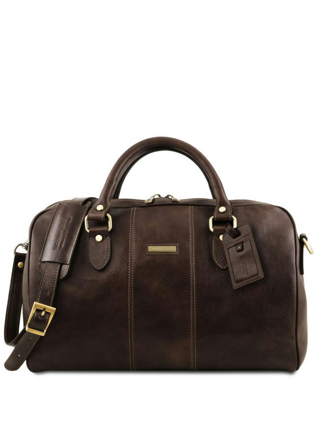 Lisbona Дорожная кожаная сумка-даффл - Маленький размер Tuscany TL141658 (Темно-коричневый) Tuscany Leather (257657395)