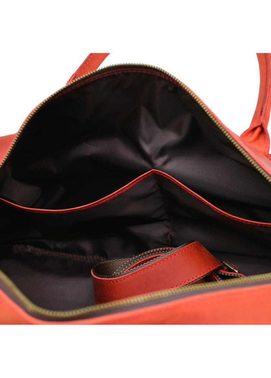 Дорожная кожаная сумка красная RR-5664-4lx TARWA (257657248)
