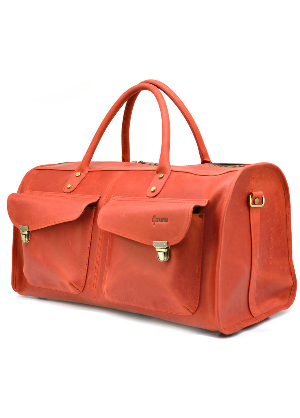 Дорожная кожаная сумка красная RR-5664-4lx TARWA (257657248)