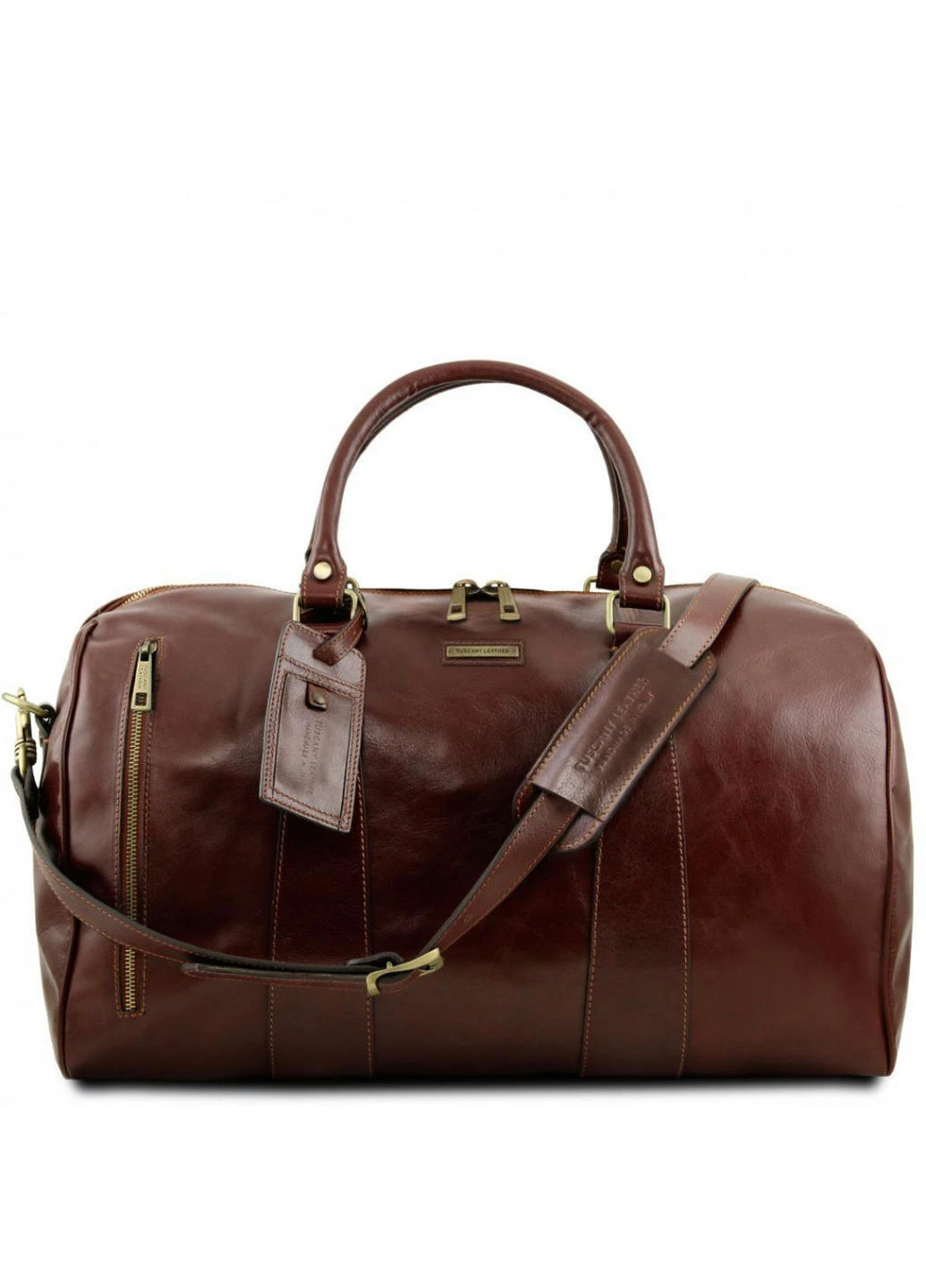 TL Voyager Дорожня шкіряна сумка-даффл - Великий розмір Tuscany TL141794 (Коричневий) Tuscany Leather (257656764)