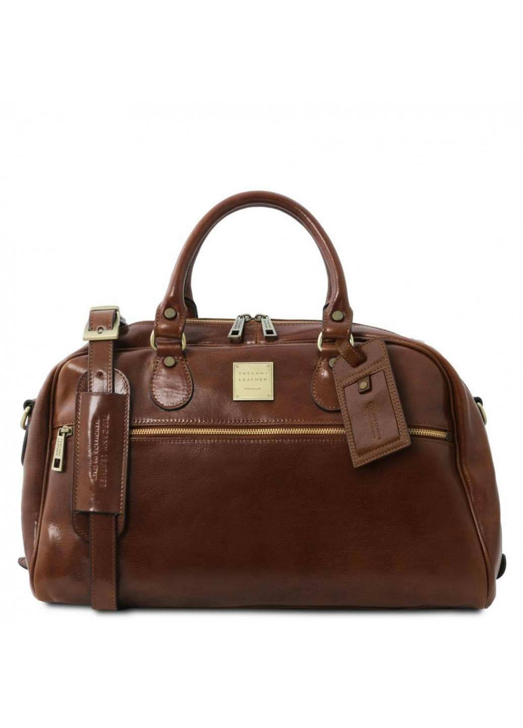 Дорожная кожаная сумка - Малый размер Tuscany TL141405 Voyager (Коричневый) Tuscany Leather (257656951)