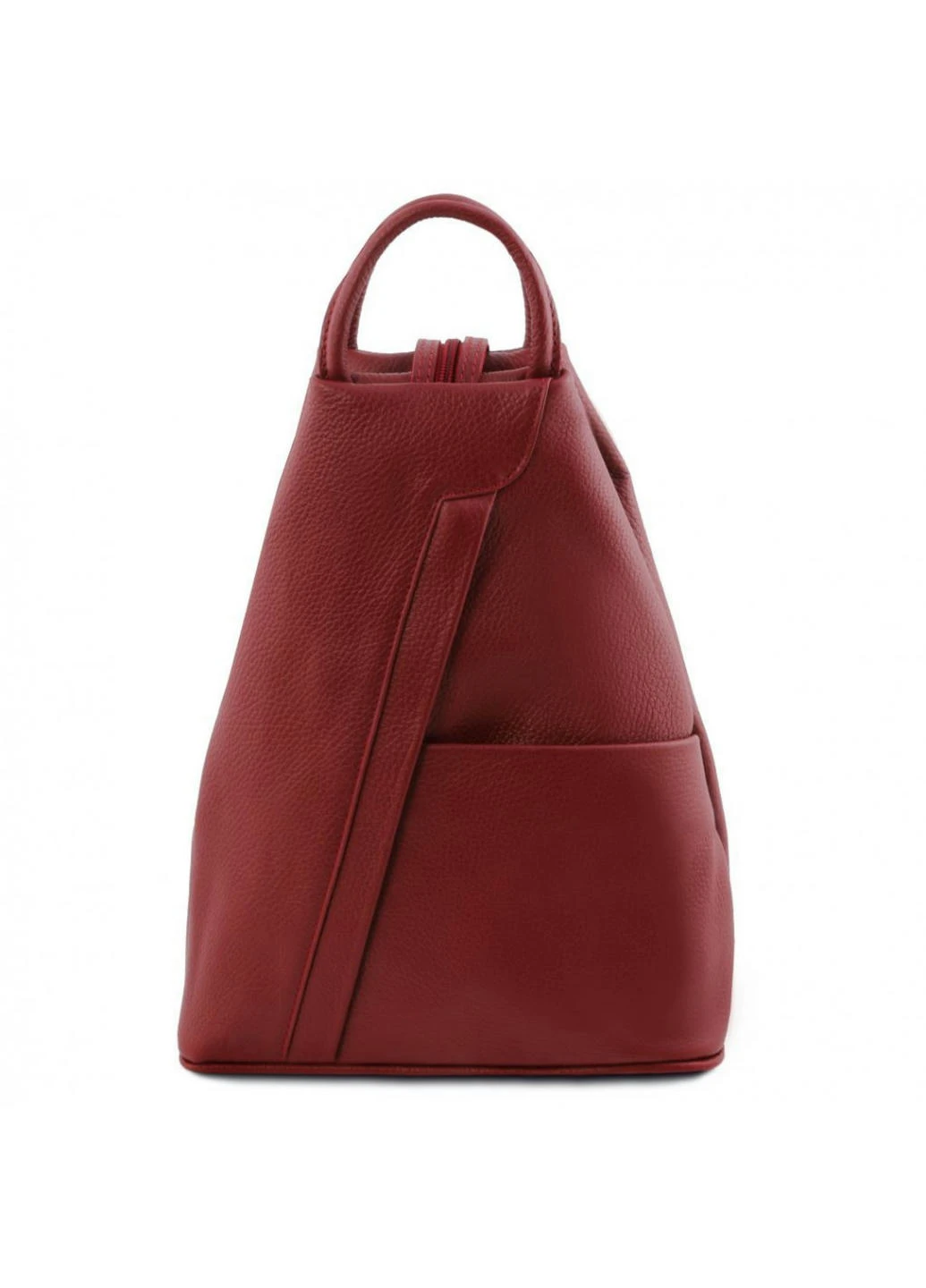 Кожаный мягкий итальянский рюкзак TL141881 Shanghai от Tuscany (Красный) Tuscany Leather (257657572)