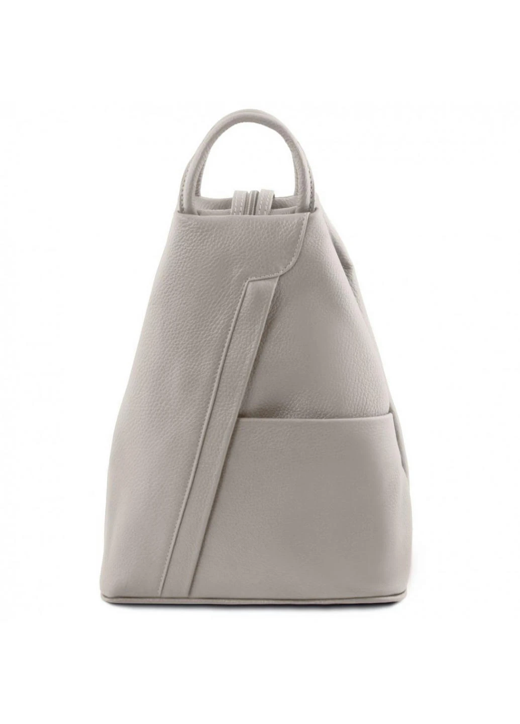 Кожаный мягкий итальянский рюкзак TL141881 Shanghai от Tuscany (Светло-серый) Tuscany Leather (257657571)