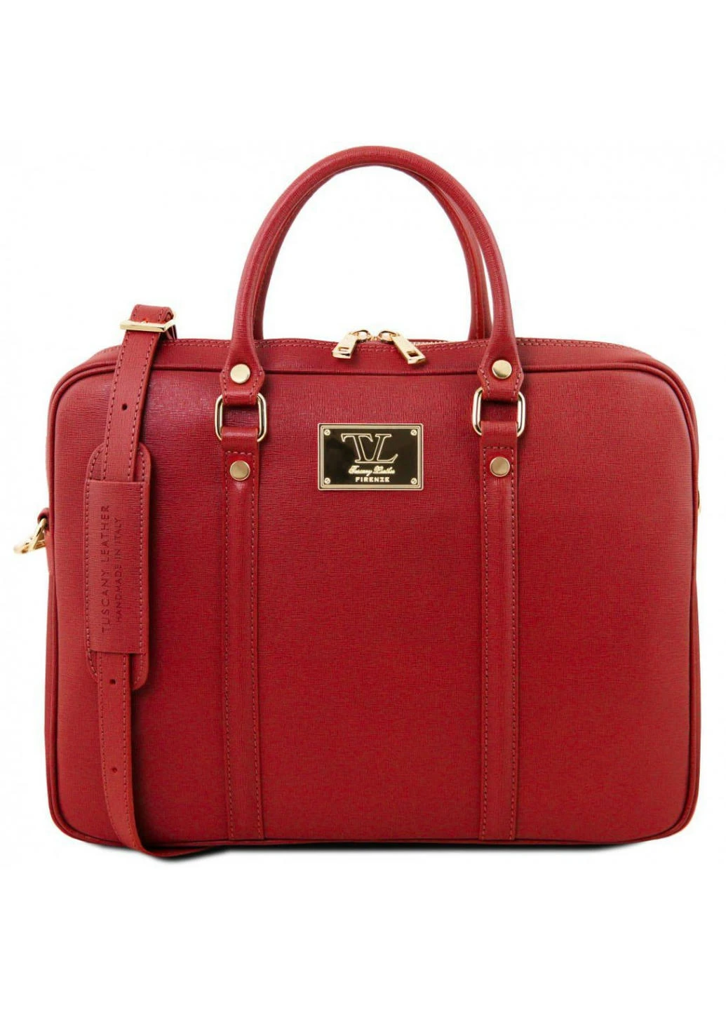 Эксклюзивный женский кожаный портфель Tuscany TL141626 Prato (Красный) Tuscany Leather (257657489)