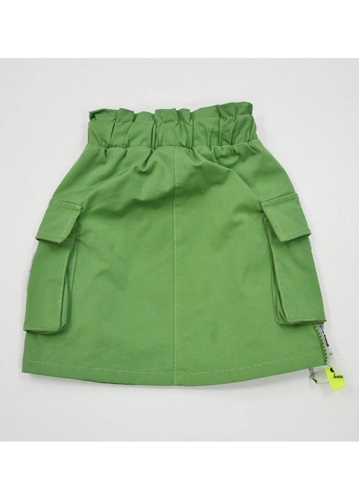 Зеленая кэжуал однотонная юбка A-yugi