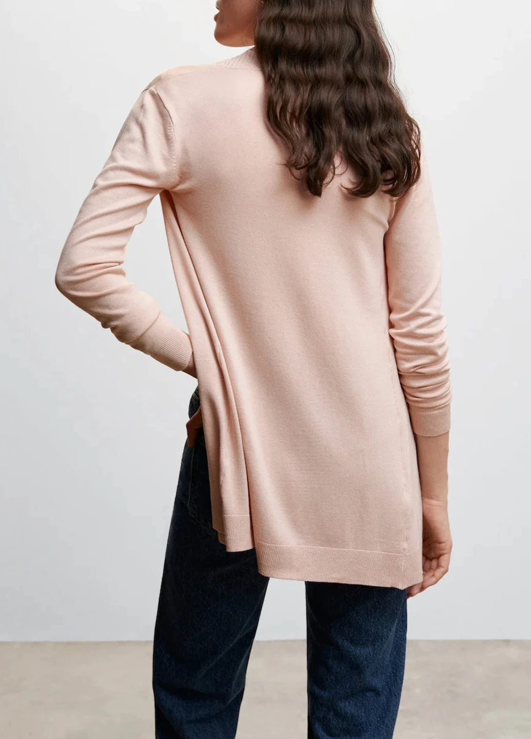 Розовый демисезонный кардиган Mango