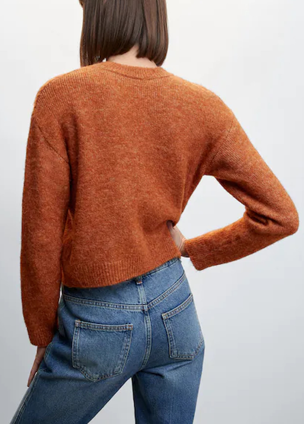 Помаранчевий демісезонний пуловер Mango