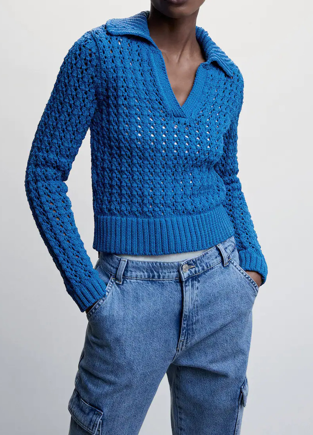 Синій демісезонний пуловер Mango