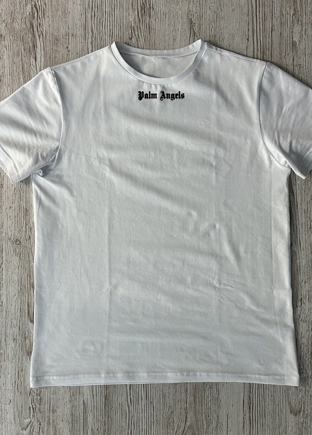 Белая футболка хлопковая с лого palm angels Vakko