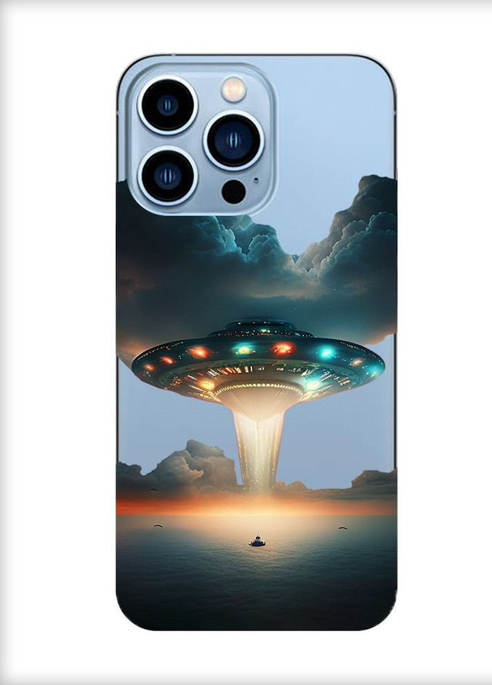 Прозрачный чехол на Apple iPhone 13 Pro Max :: Тарелка UFO (принт 241) Creative (257650602)