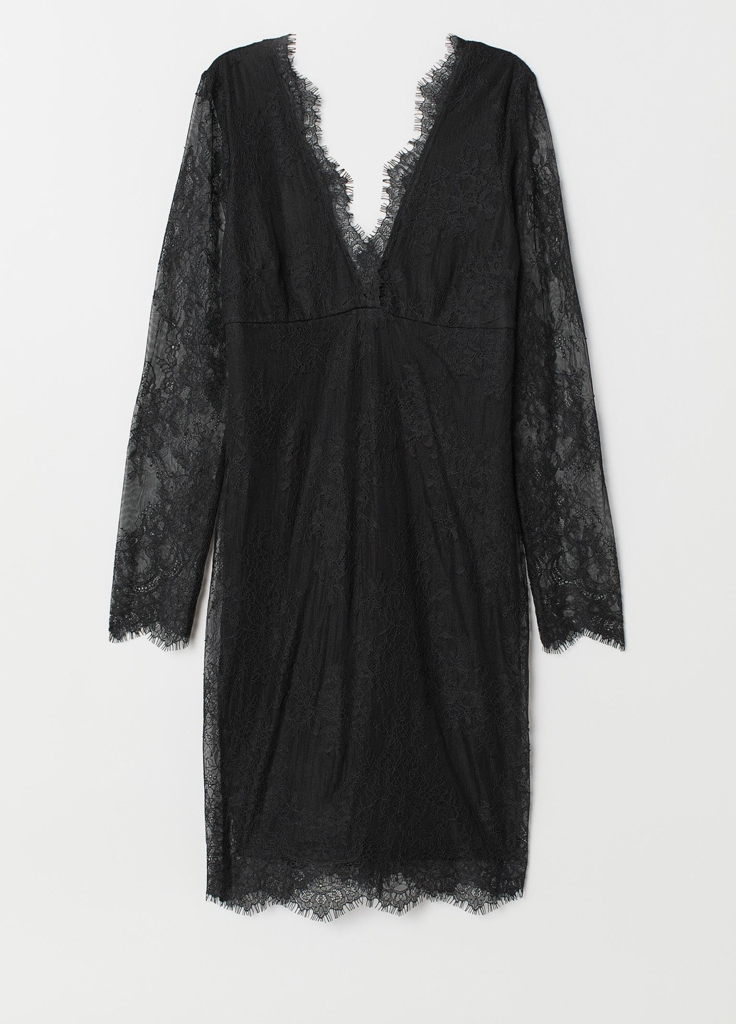 Чорна святковий мереживне плаття H&M однотонна