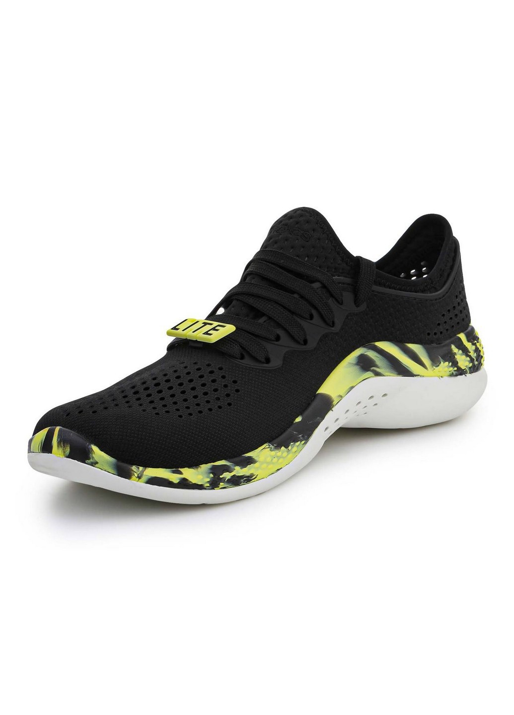 Черные демисезонные кроссовки крокс Crocs LiteRide 360 Marbled Pacer