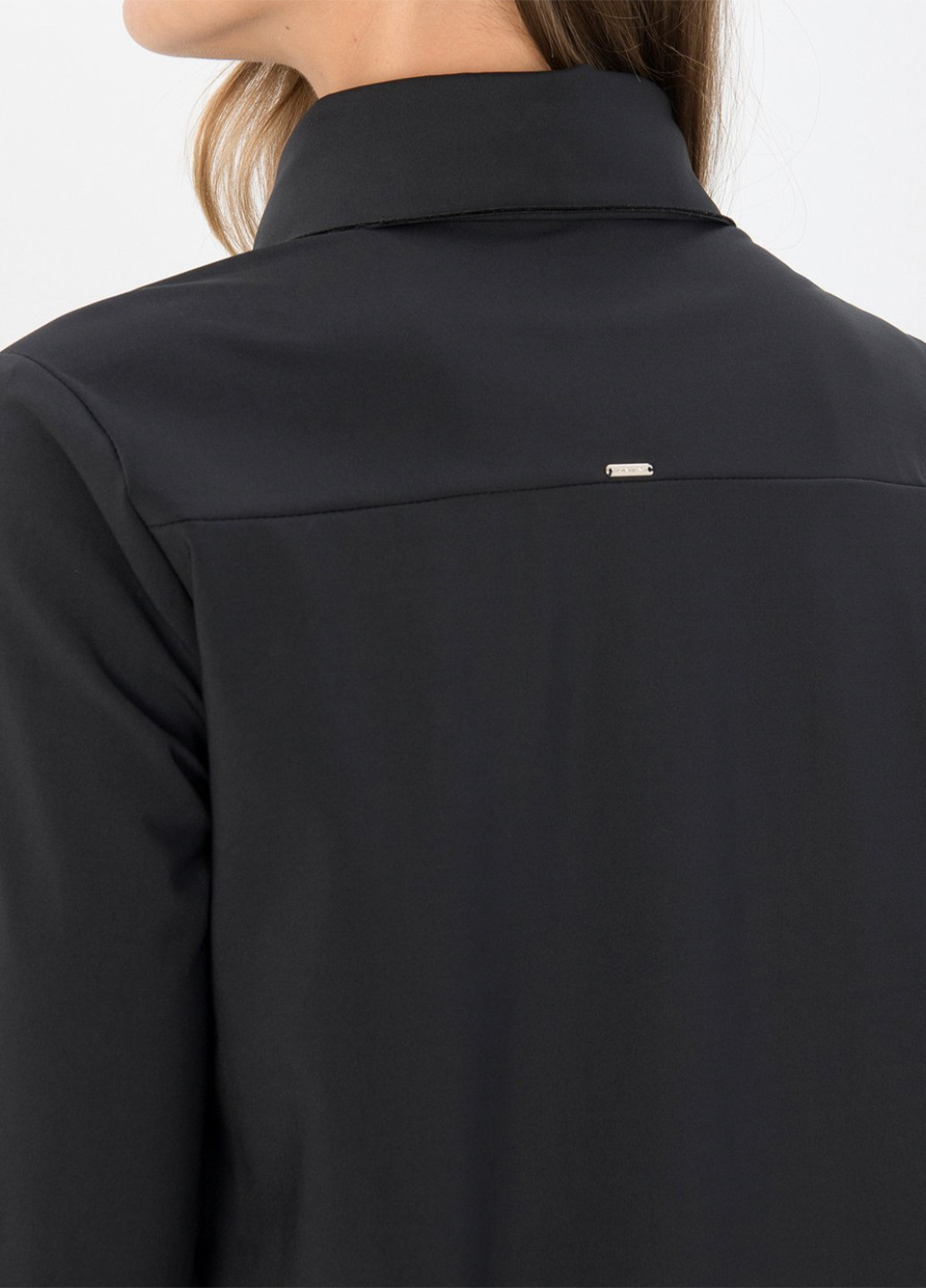 Черное повседневный платье рубашка рубашка Silvian Heach однотонное