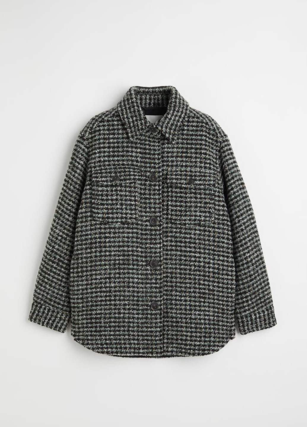 Комбинированная демисезонная куртка рубашка с шерсью H&M Утеплена
