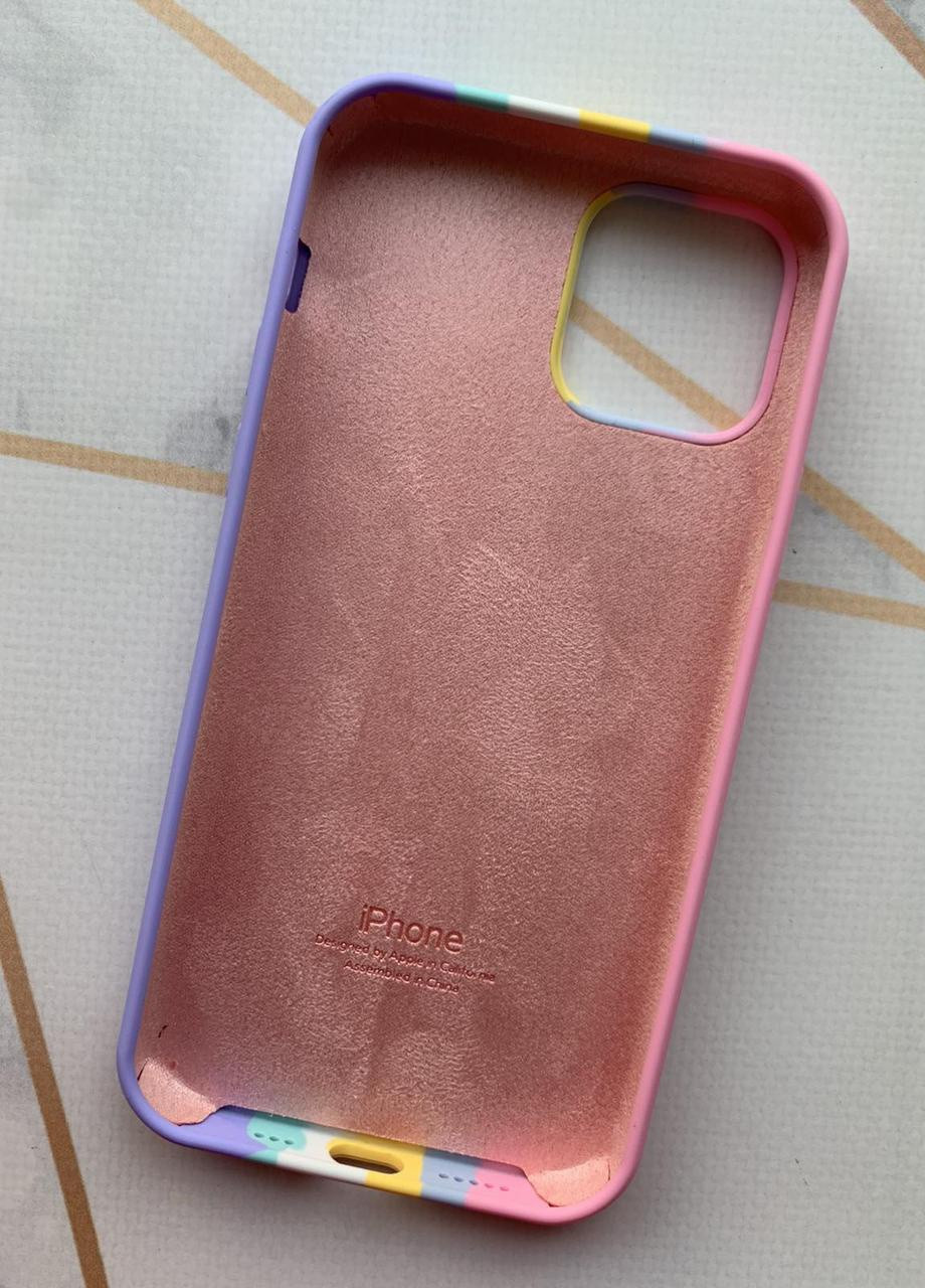 Силиконовый чехол Silicone Case для iPhone 12 / 12 Pro (6.1) :: Разноцветный Розово-фиолетовый Creative (257663703)