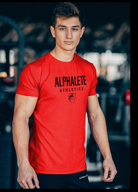 Червона футболка чоловіча Alpha