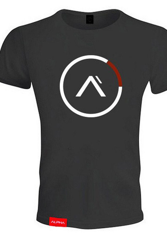 Черная мужская футболка Alpha