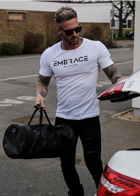 Біла футболка чоловіча Flyfirefly