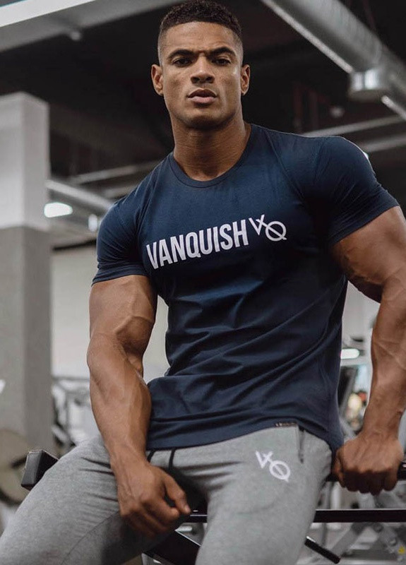 Синяя мужская футболка VQH