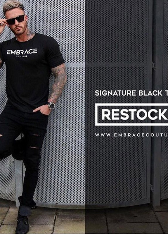 Черная мужская футболка Flyfirefly