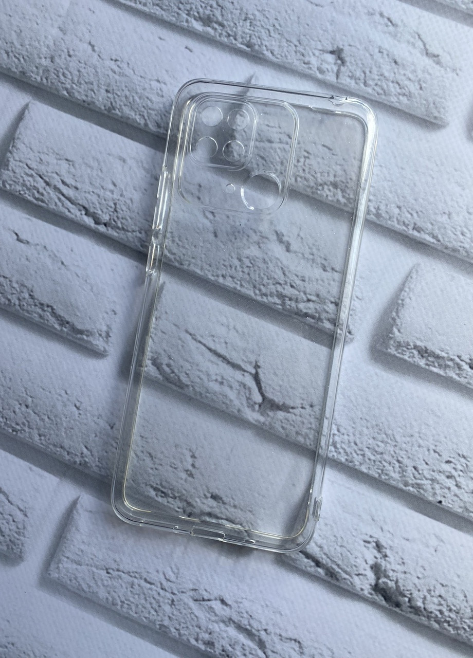 Ультратонкий прозрачный силиконовый с блестками для Xiaomi Redmi 10C Creative (257677014)