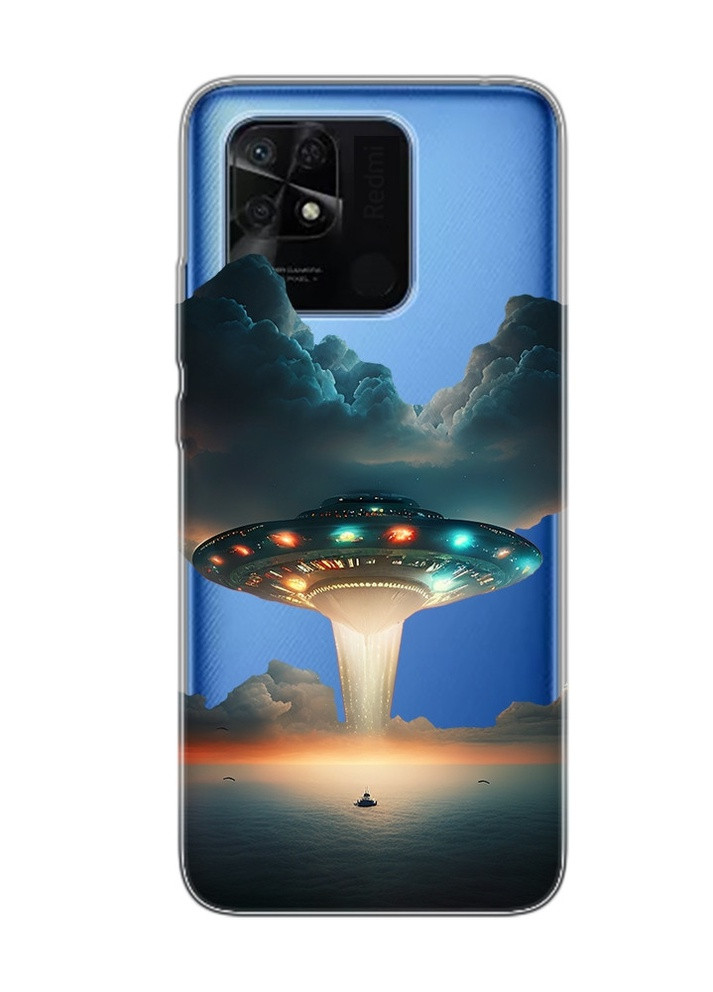 Прозорий чохол на Xiaomi Redmi 10C Тарілка UFO (принт 241) Creative (257676993)