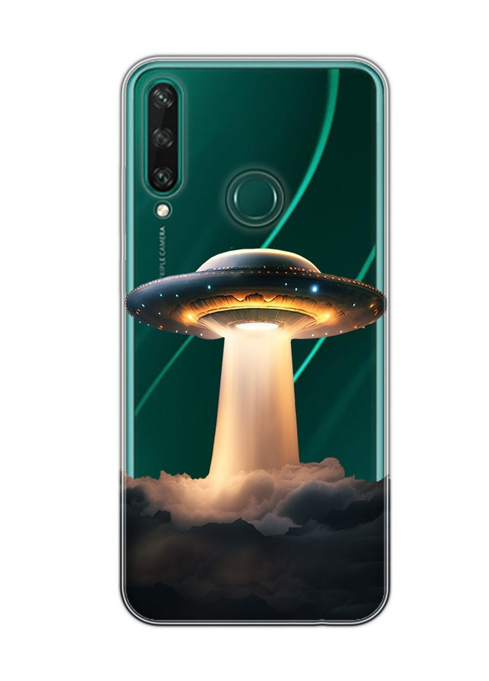 Прозрачный чехол на Huawei Y6p Тарелка НЛО (принт 242) Creative (257677545)