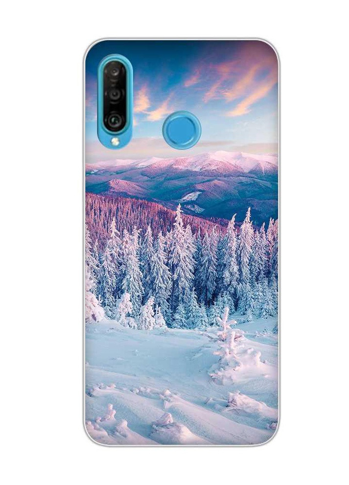 Чехол на Huawei P30 Lite Зимние горы (принт 163) Creative (257677618)