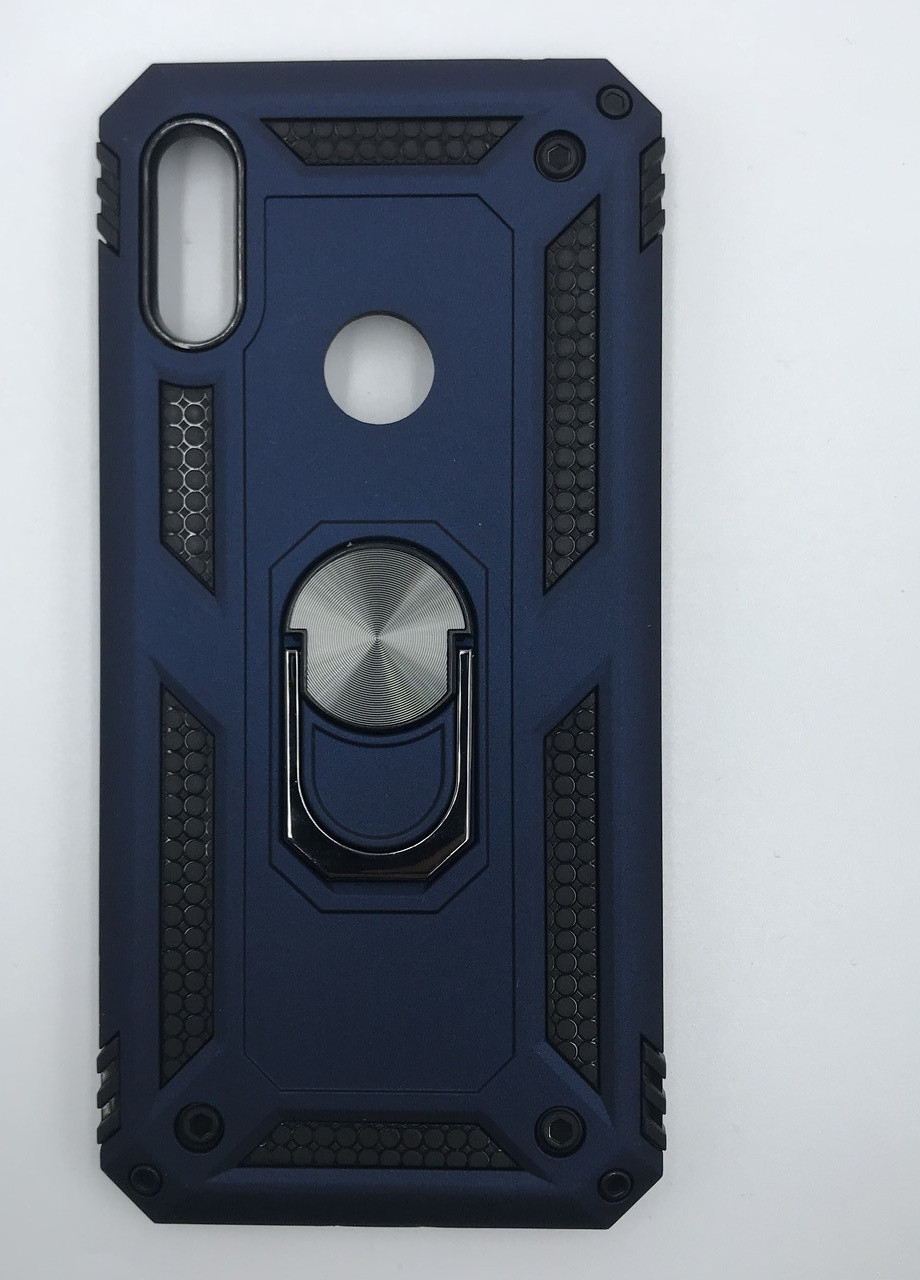 Силіконовий чохол Hard Defence Series з кільцем-підставкою для Huawei Y6 2019 Синій Creative (257677620)