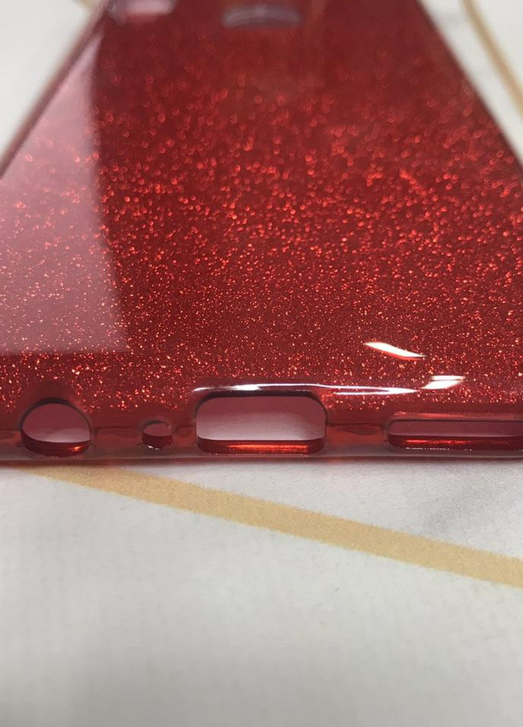 Силиконовый блестящий чехол на Samsung Galaxy А20s Красный Creative (257683110)