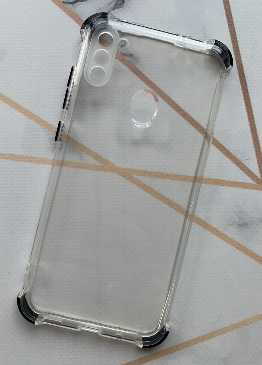 Силиконовый чехол с утолщёнными углами чёрного цвета для Samsung Galaxy А11 Creative (257683519)