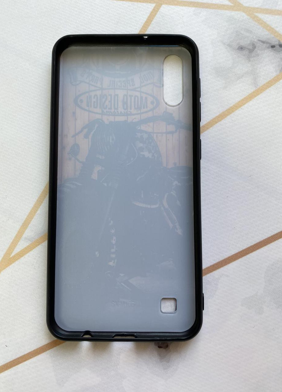 Защитный глянцевый чехол с рисунком для Samsung Galaxy А10 (2019) / А105 Мотоцикл Creative (257683158)