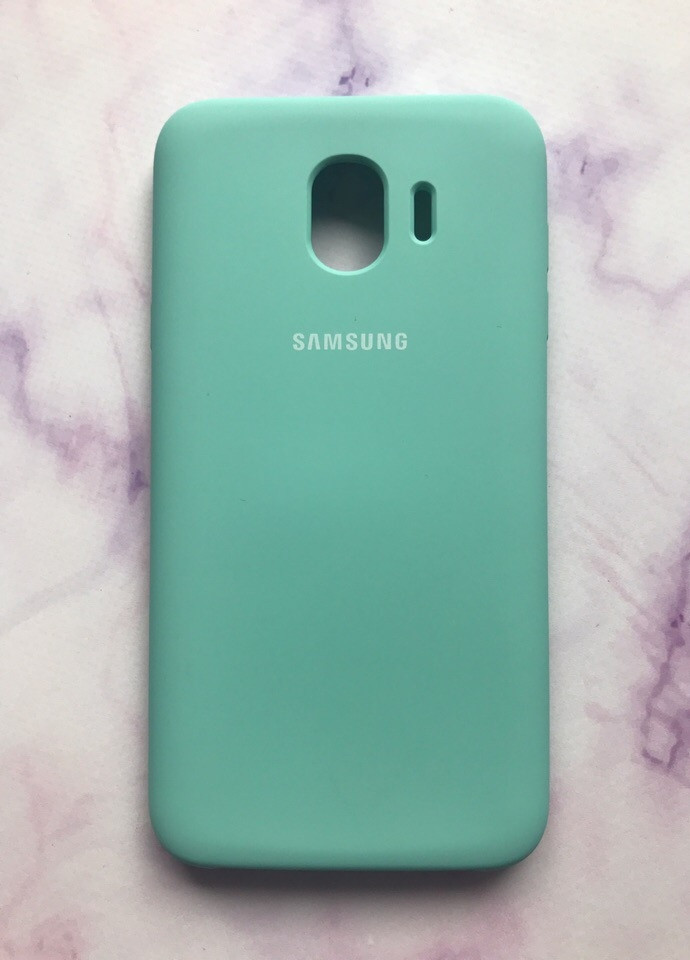 Силиконовый чехол Silicone Case для Samsung Galaxy J4 (2018) Бирюзовый Creative (257683286)