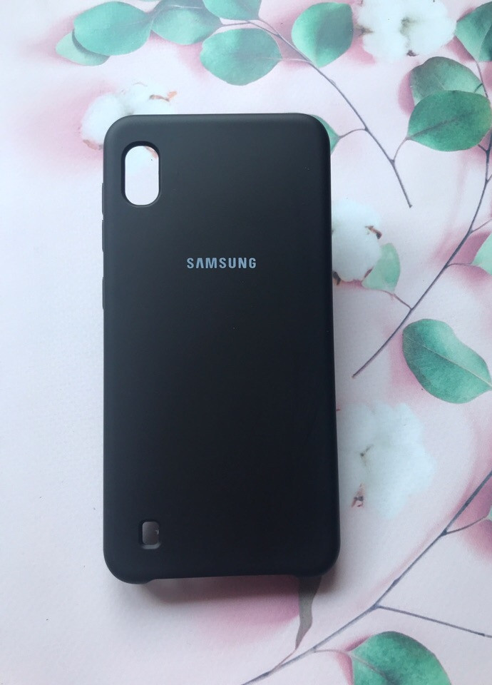 Силиконовый чехол Silicone Case для Samsung Galaxy А10 (2019) А105 Чёрный Creative (257682666)