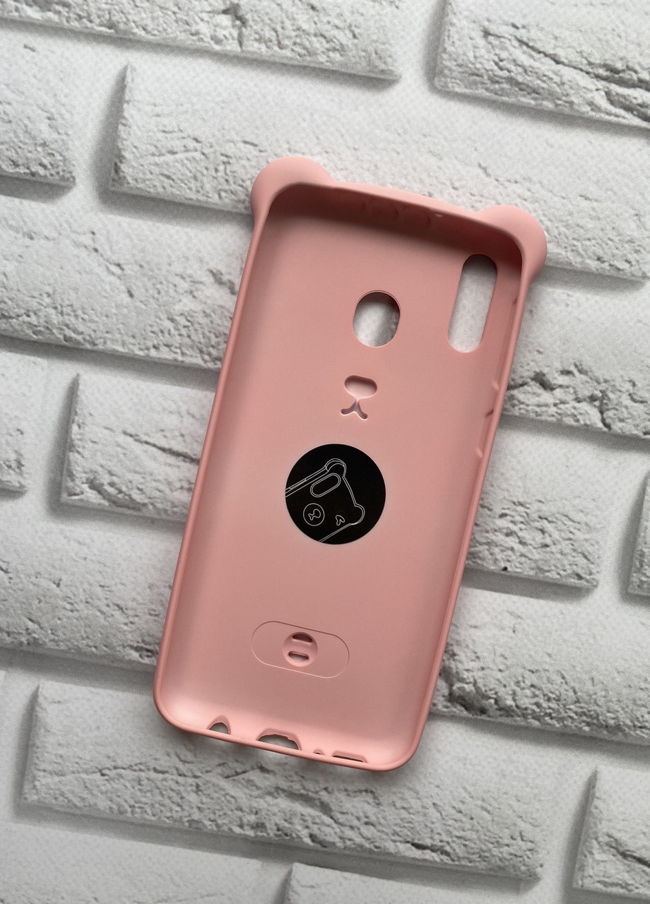 Силиконовый чехол для Samsung Galaxy M20 Мишка розовый Creative (257686366)