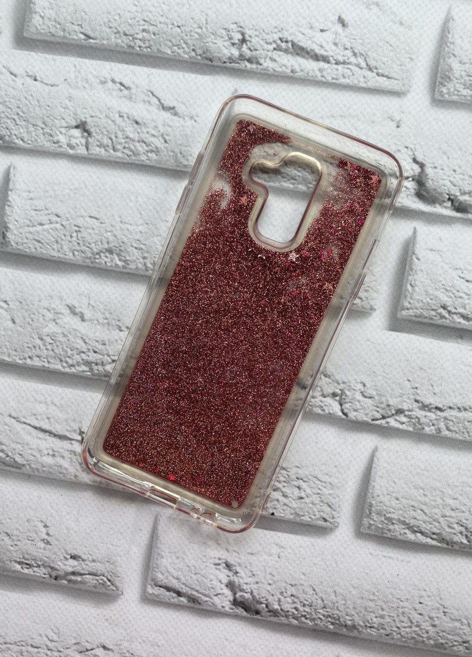 Силиконовый чехол с блестящими переливами для Samsung Galaxy А6 Plus Красный Creative (257686196)