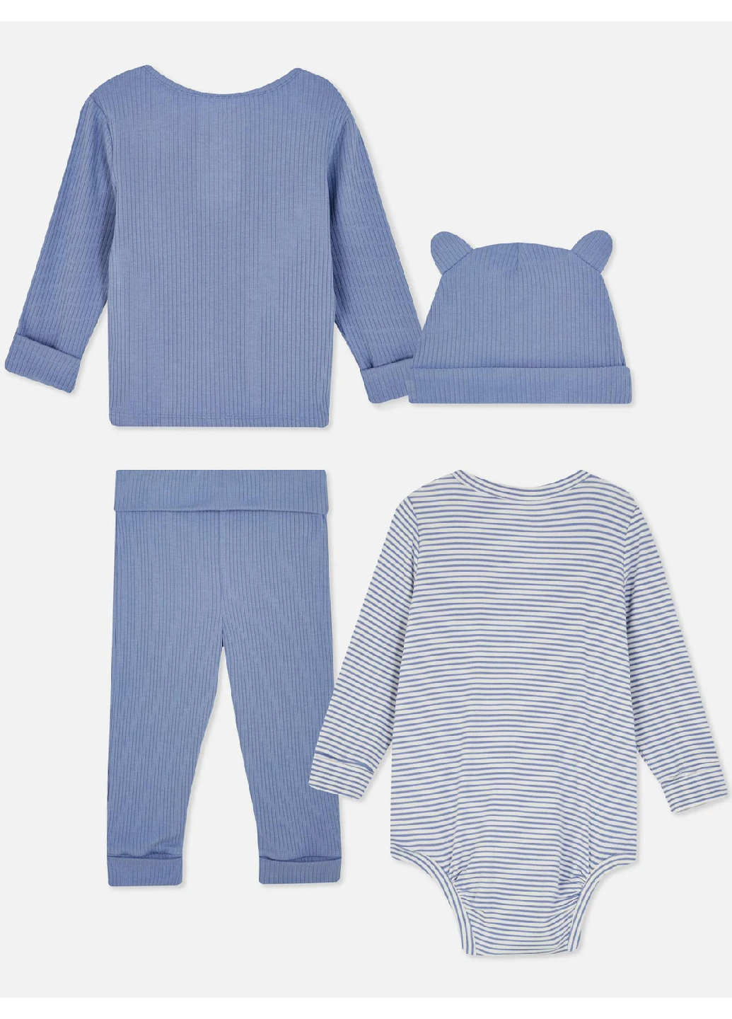 Комбинированный демисезонный костюм (боди, кофта, брюки, шапка) Primark