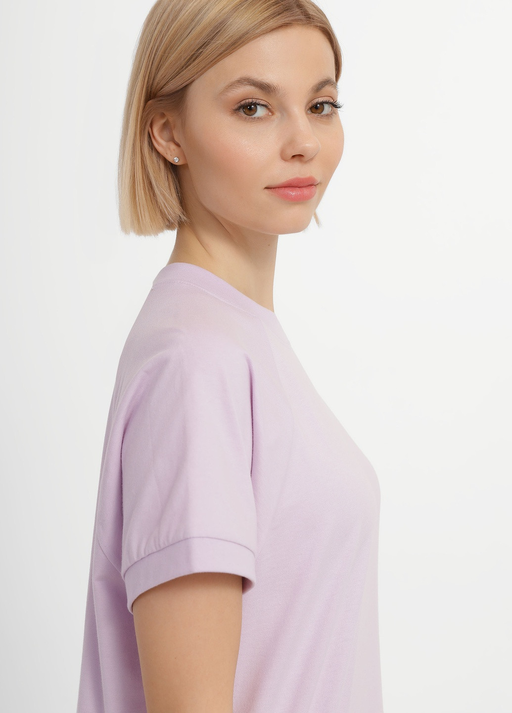 Фиолетовая летняя футболка женская Роза