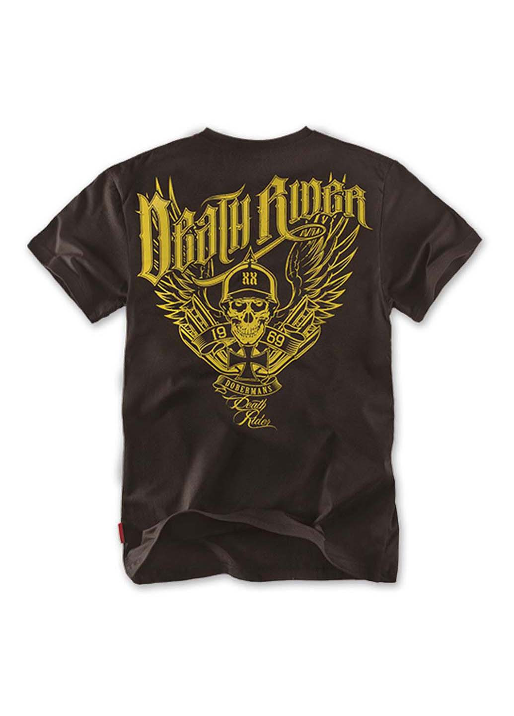 Коричневая футболка Dobermans Aggressive