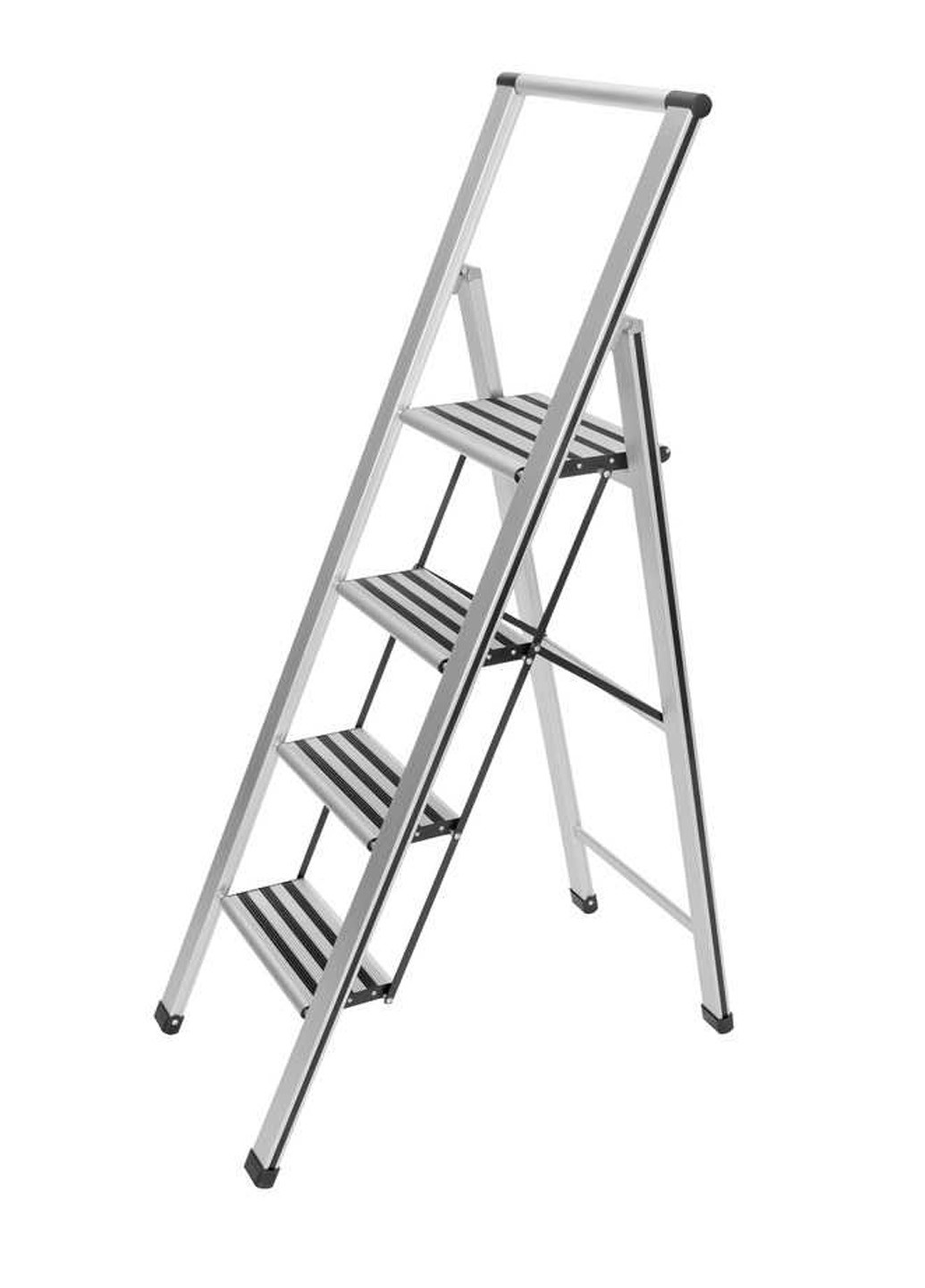 Четырехступенчатая складная лестница, 158,5*43,5*5,5 cm, серебристый Wenko (257743454)