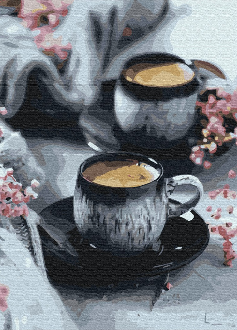 Картина за номерами Кава у чашках 40x50 см Brushme (257748895)
