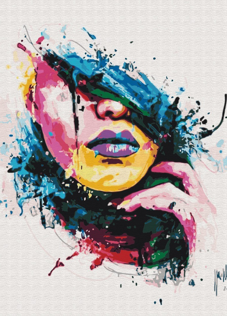 Картина за номерами Барвиста дівчина 40x50 см Brushme (257749145)