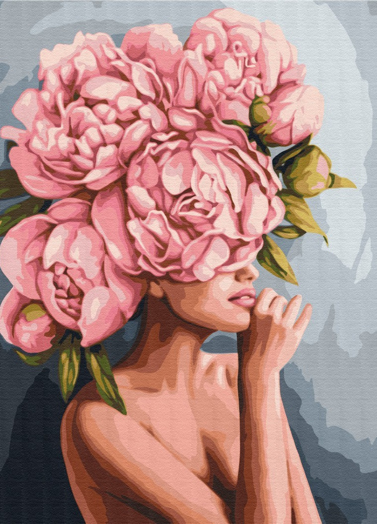 Картина по номерам Прикосновение пионов 40x50 см Brushme (257748715)