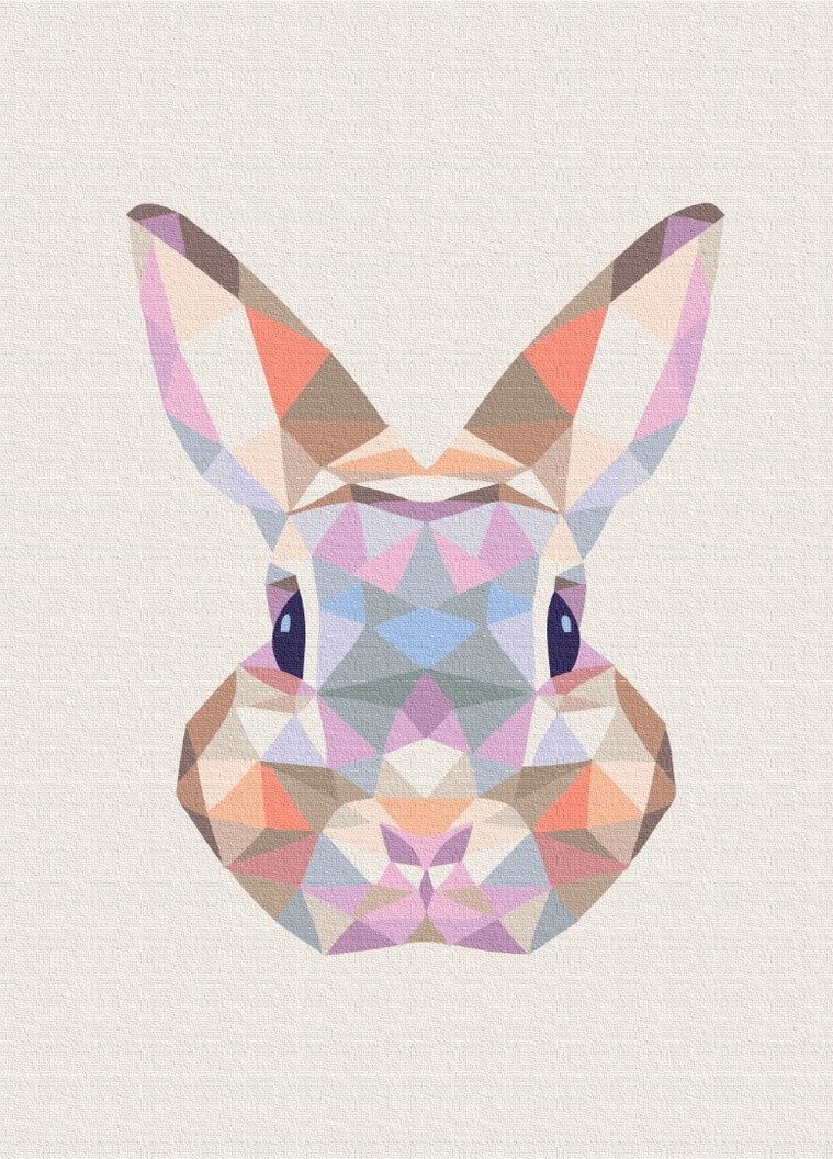 Картина по номерам Кролик в мозаике 40x50 см Brushme (257748866)