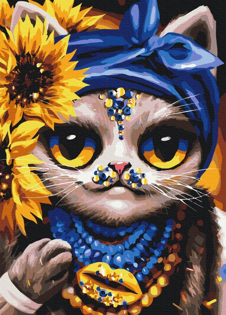 Картина по номерам Творческая Кошка ©Марианна Пащук 40x50 см Brushme (257748672)