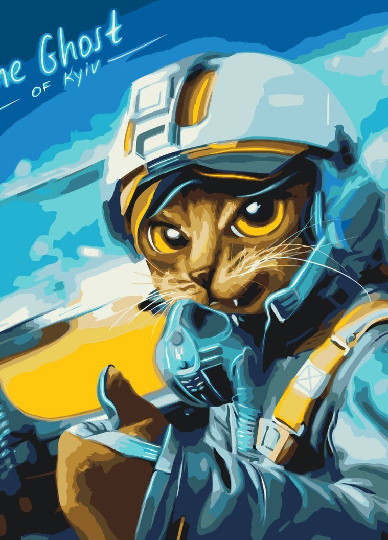 Картина по номерам Котик Призрак Киева ©Марианна Пащук 40x50 см Brushme (257748671)